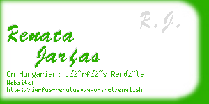 renata jarfas business card